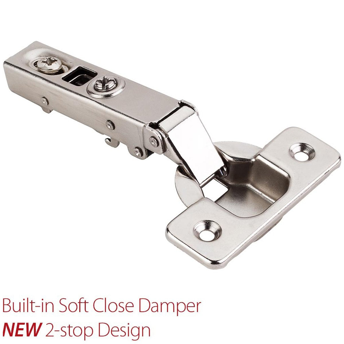 Hardware Resources 110 Degree 0 mm Crank Screw Adjustable Heavy Duty Soft-close Hinge without Dowels-DirectCabinets.com