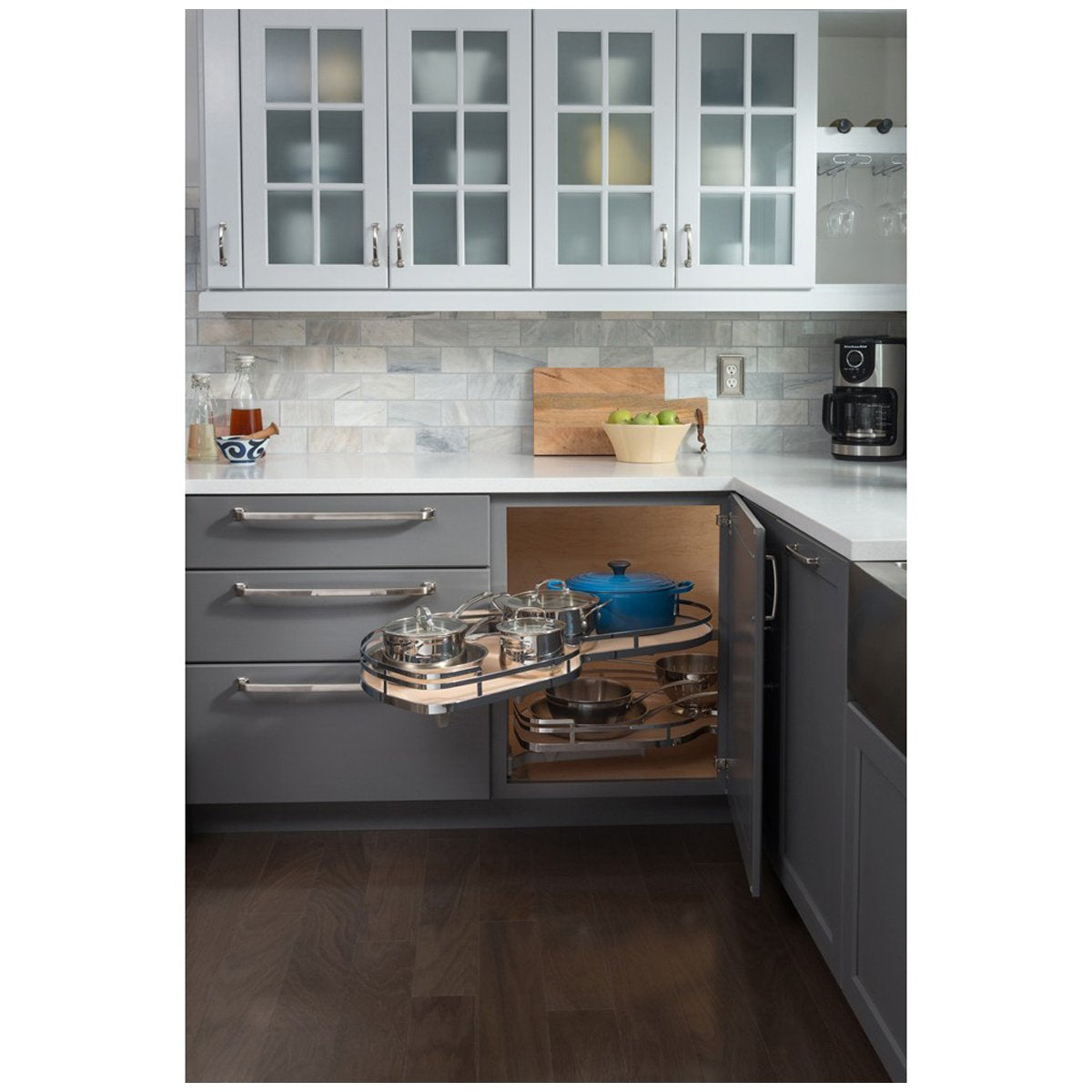 Hardware Resources Steel Blind Corner Swing Out-DirectCabinets.com