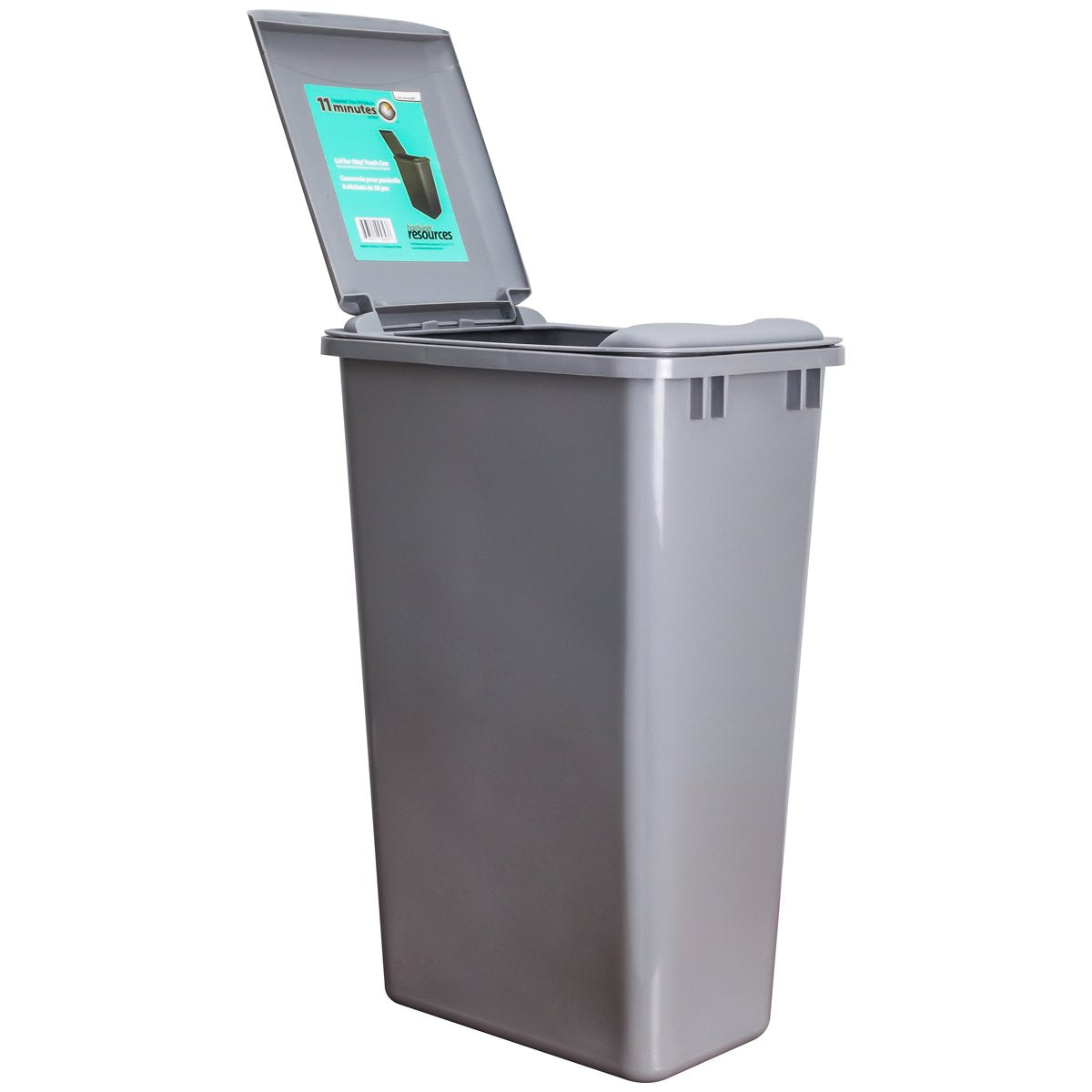Hardware Resources Gray 50 Quart Plastic Waste Container-DirectCabinets.com