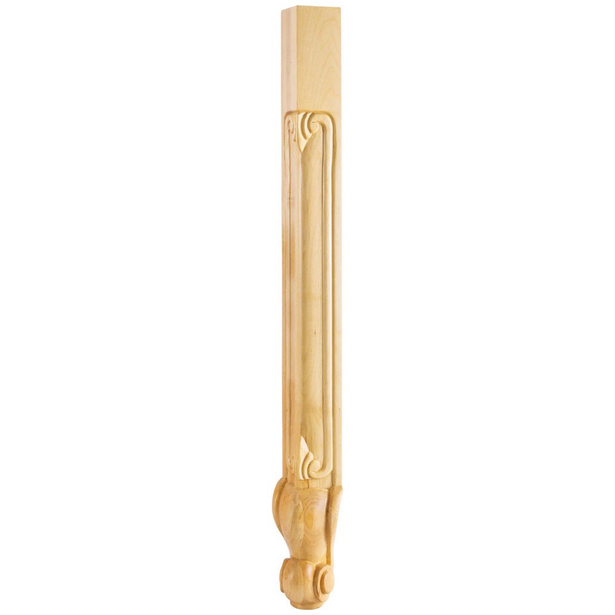 Hardware Resources Rubberwood French Cut Corner Leg-DirectCabinets.com