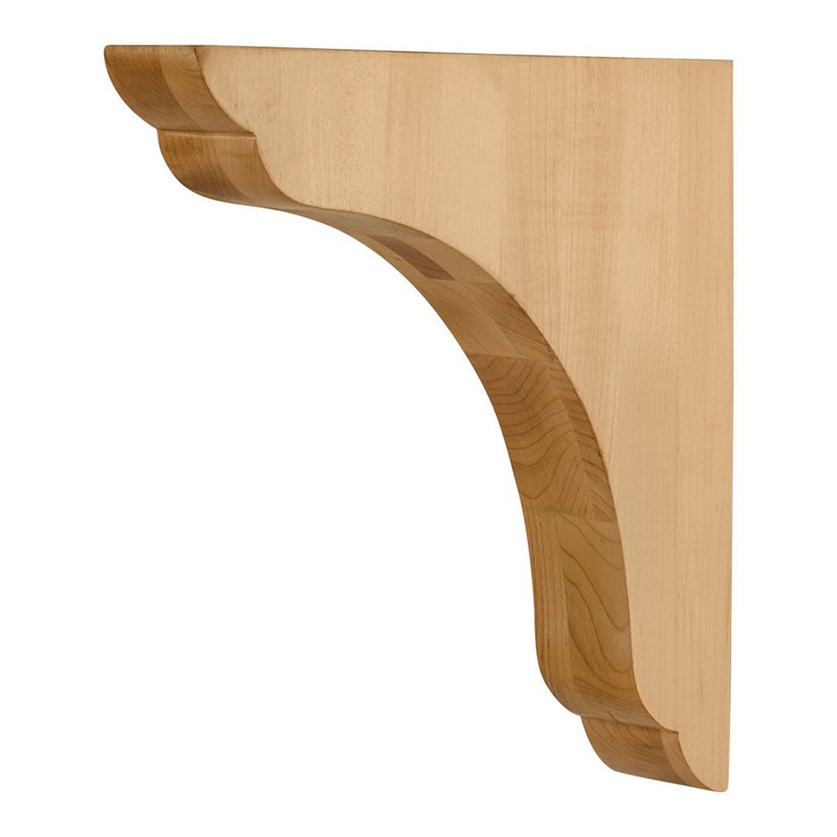 Hardware Resources 1-3/4" x 10" x 10" White Birch Wood Bar Bracket-DirectCabinets.com