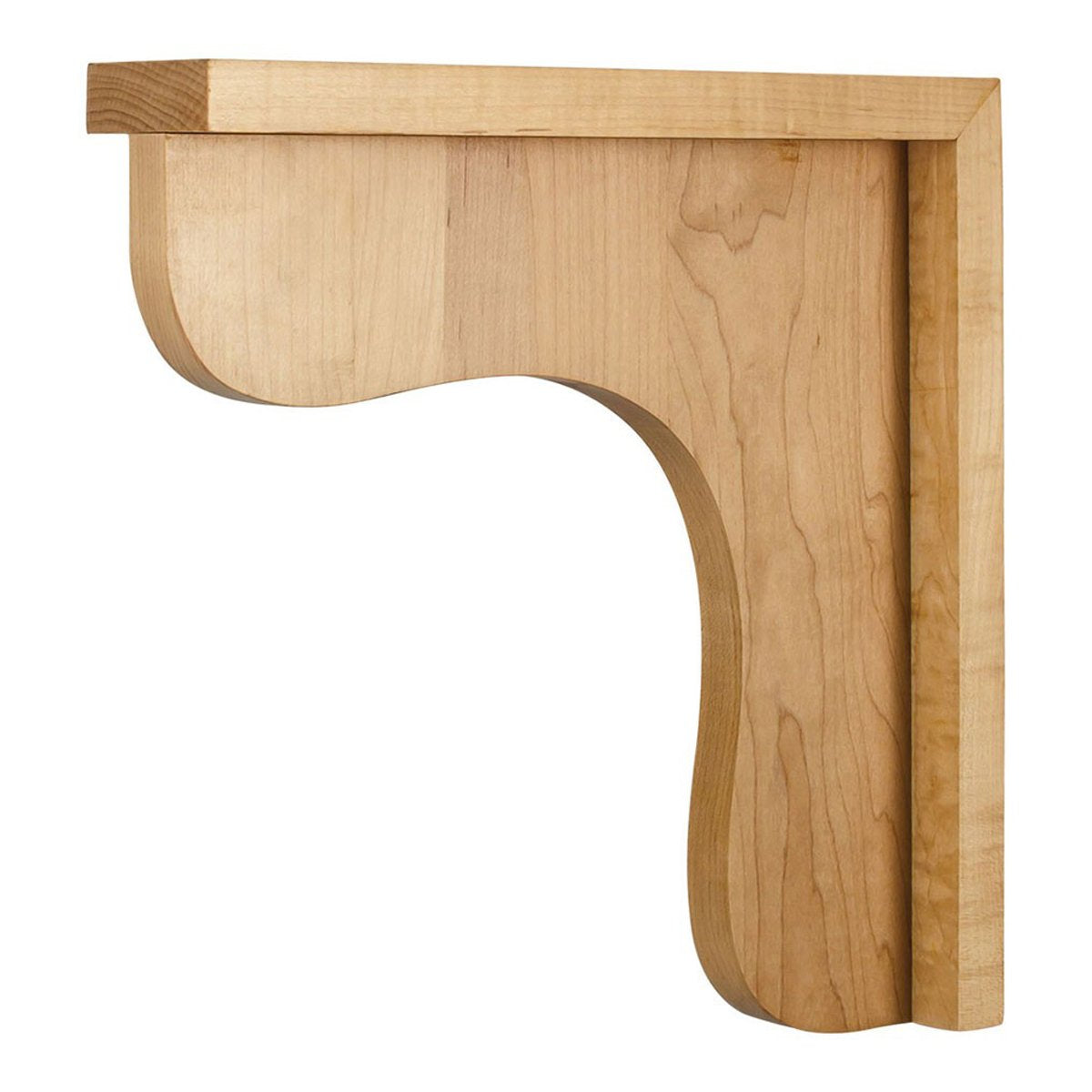 Hardware Resources 2-1/2" x 12" x 12" Hard Maple Wood Bar Bracket-DirectCabinets.com