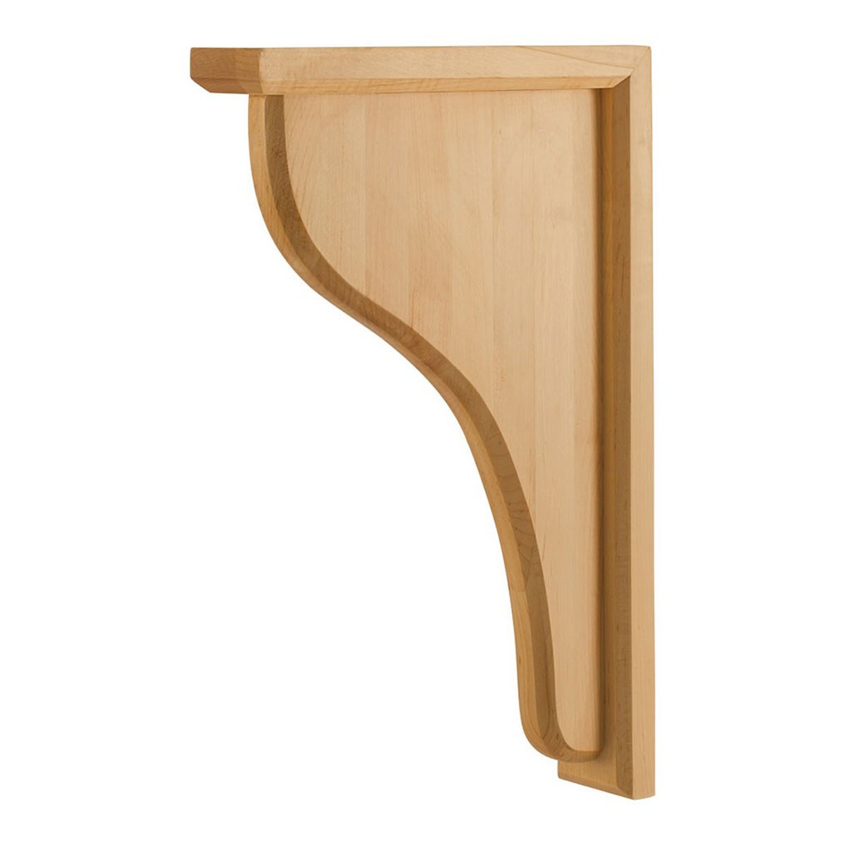 Hardware Resources Natural Rubberwood Simple Wood Bar Bracket-DirectCabinets.com
