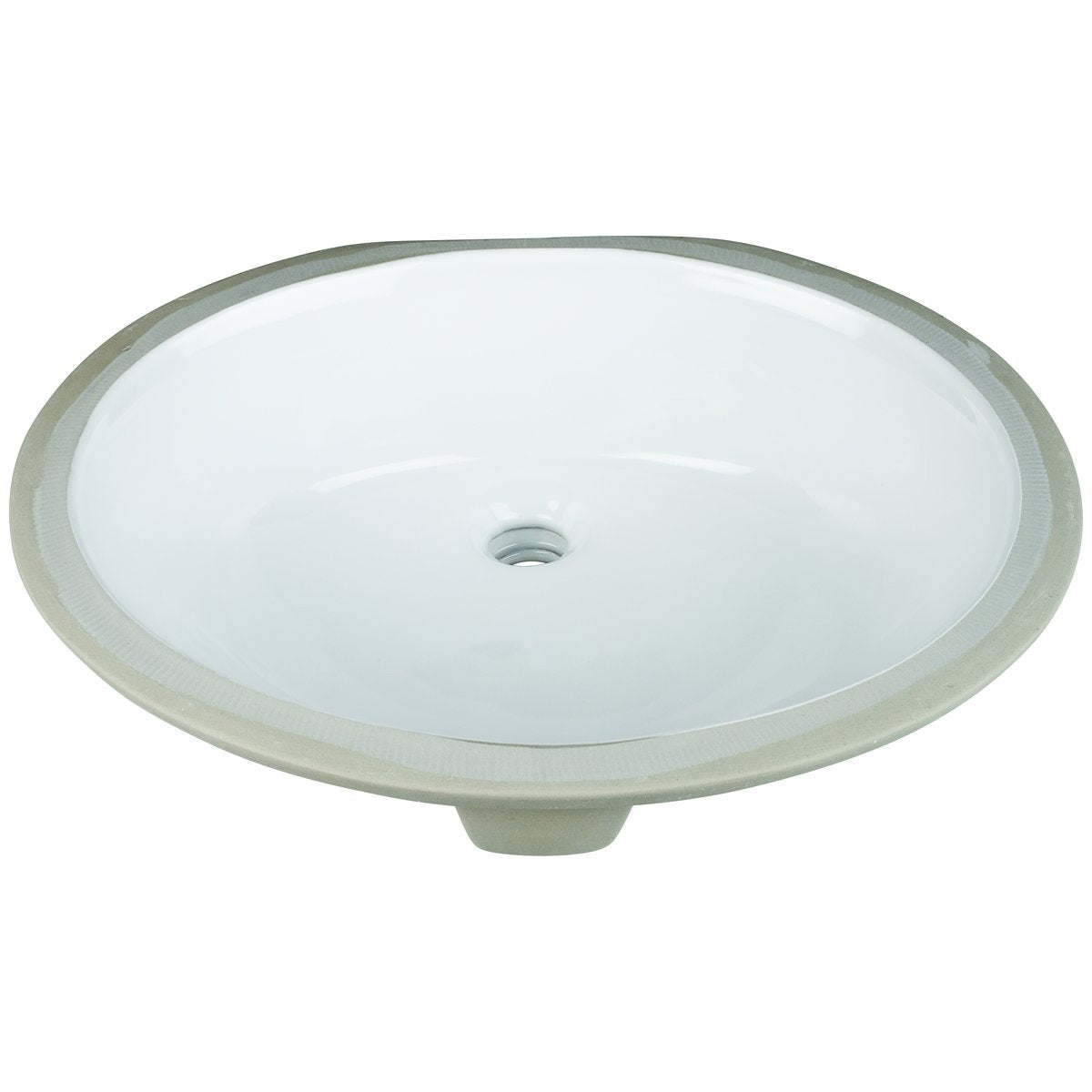 Hardware Resources 17" Oval Undermount Porcelain Bowl-DirectCabinets.com