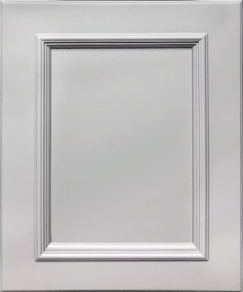 Fabuwood Imperio (light gray painted door) Nickel Small Sample door
