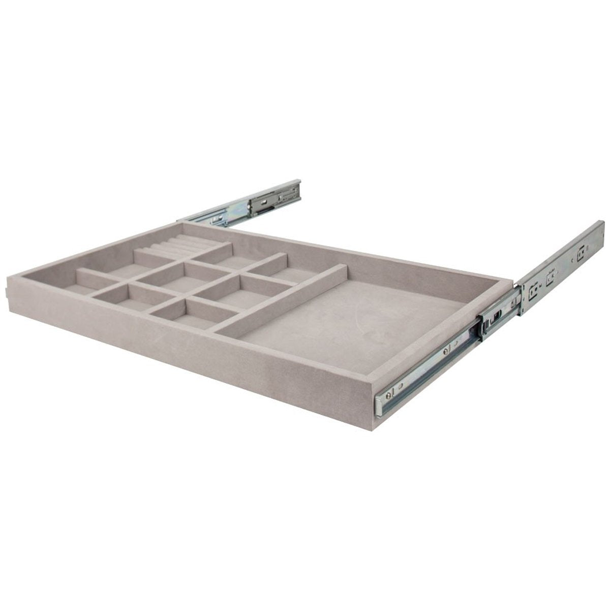Hardware Resources 10 Compartment Felt Jewelry Organizer with Ring Insert Drawer Kit-DirectCabinets.com