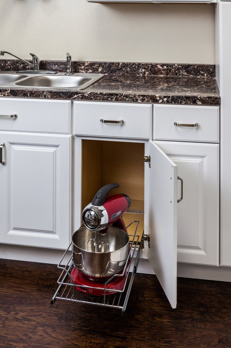 Pullout Basket Shelf for Base Cabinet-DirectCabinets.com