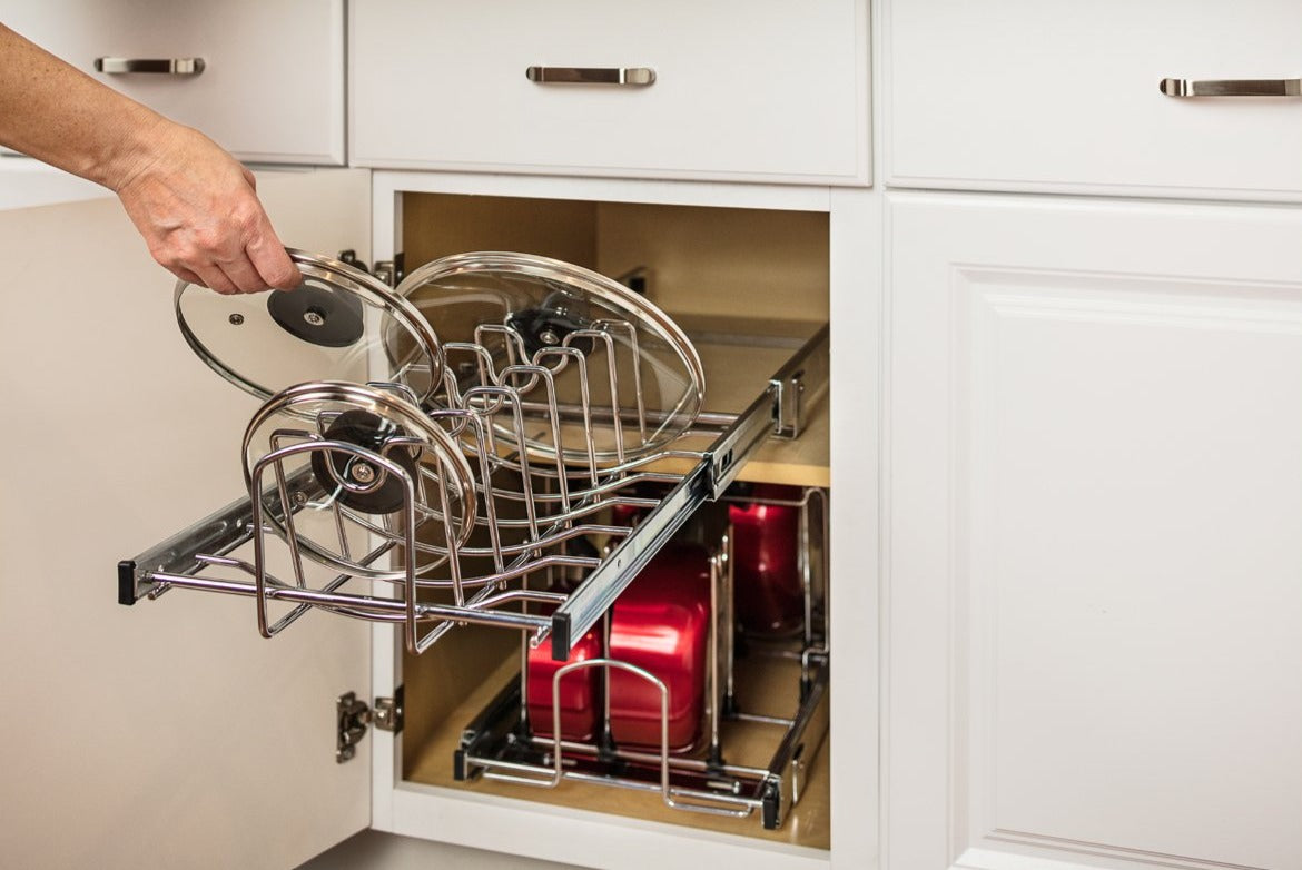 Pot & Pan Lid Pull-Out Organizer for Base Cabinets