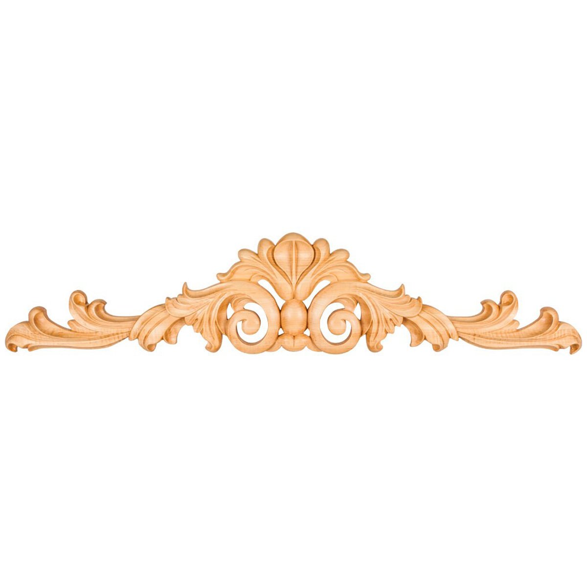 Hardware Resources White Birch Acanthus Hand Carved Onlay-DirectCabinets.com