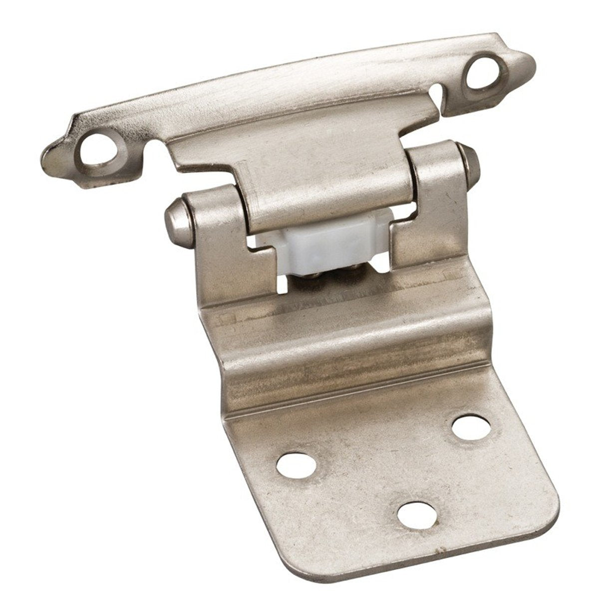 Hardware Resources 3/8" Inset Hinge with 4 - #5 x 5/8" Oval Head Screws, 6 - #6 x 1/2" Flat Head Screws and 2 Flat Form Pads-DirectCabinets.com
