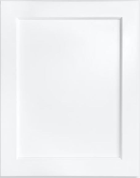 Fabuwood Quest Series, Metro Frost (white paint) Partial Overlay Small Sample Door