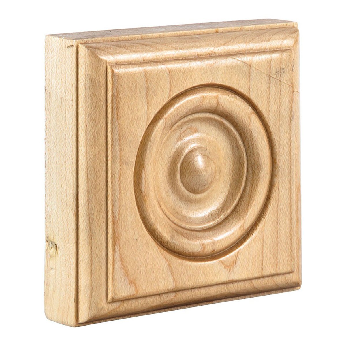 Hardware Resources 3" x 3" x 7/8" Alder Traditional Rosette Moulding-DirectCabinets.com