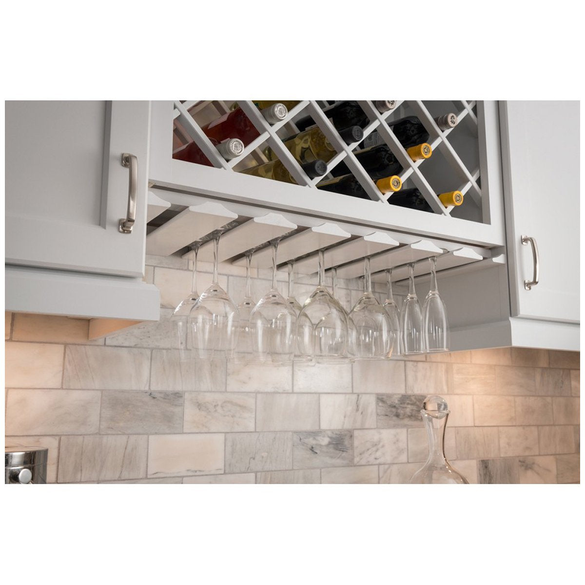 Hardware Resources Maple Stemware Rack-DirectCabinets.com