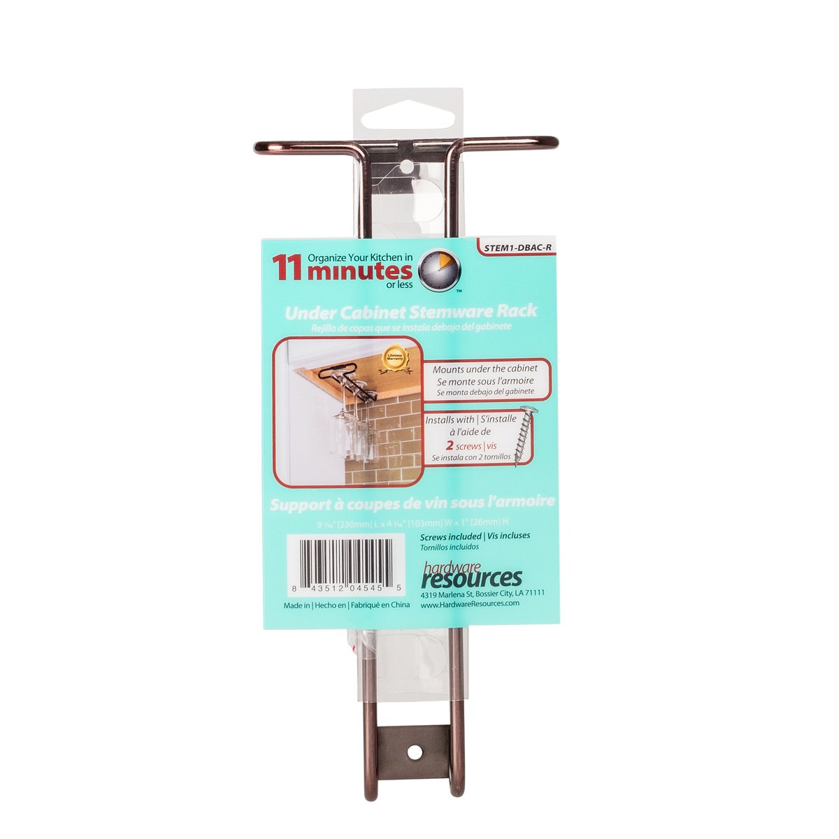 Under Cabinet Stemware Rack-DirectCabinets.com