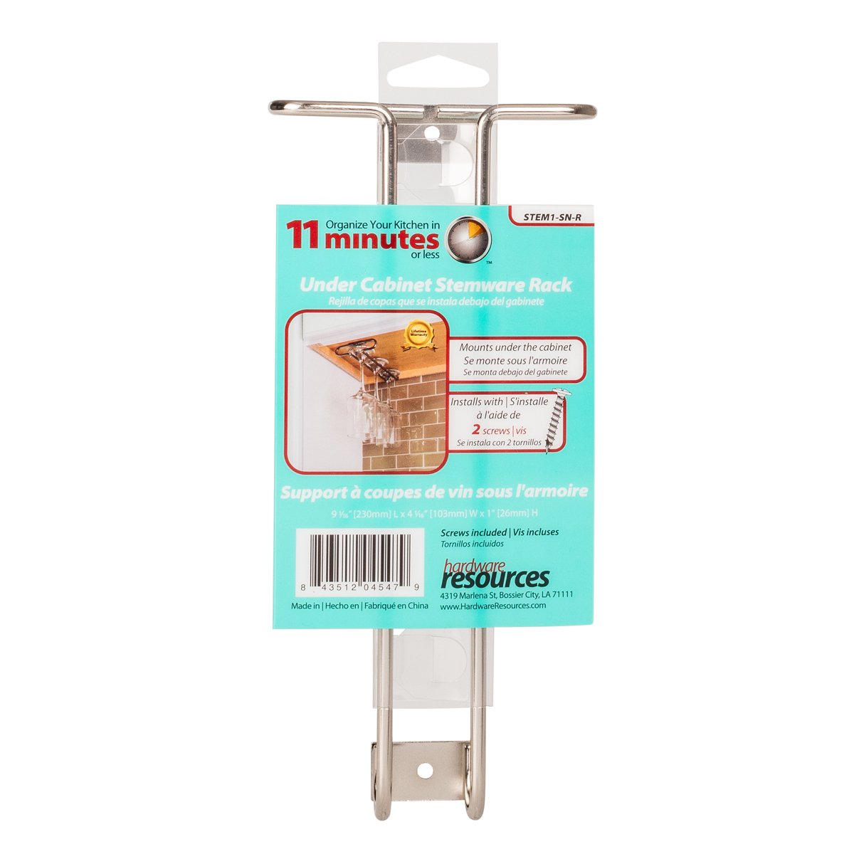 Under Cabinet Stemware Rack-DirectCabinets.com