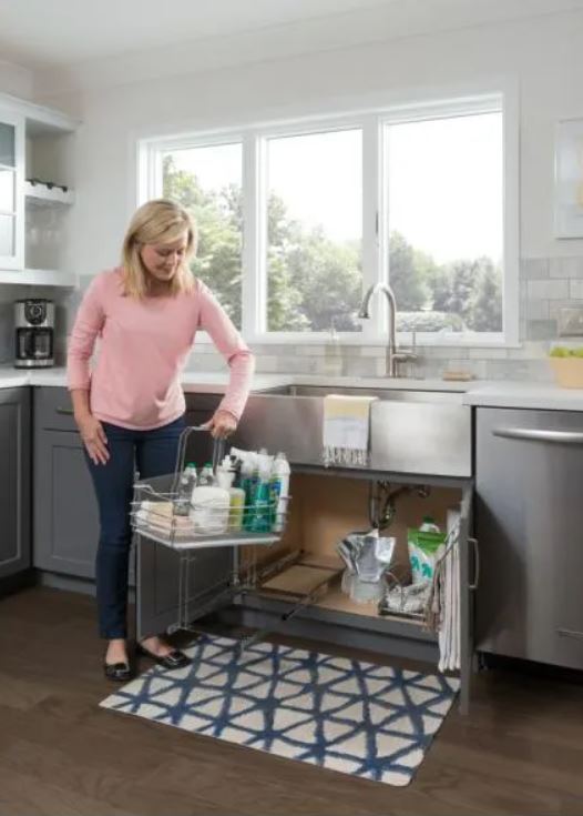 Cleaning Supply Caddy Pullout with Handle-DirectCabinets.com