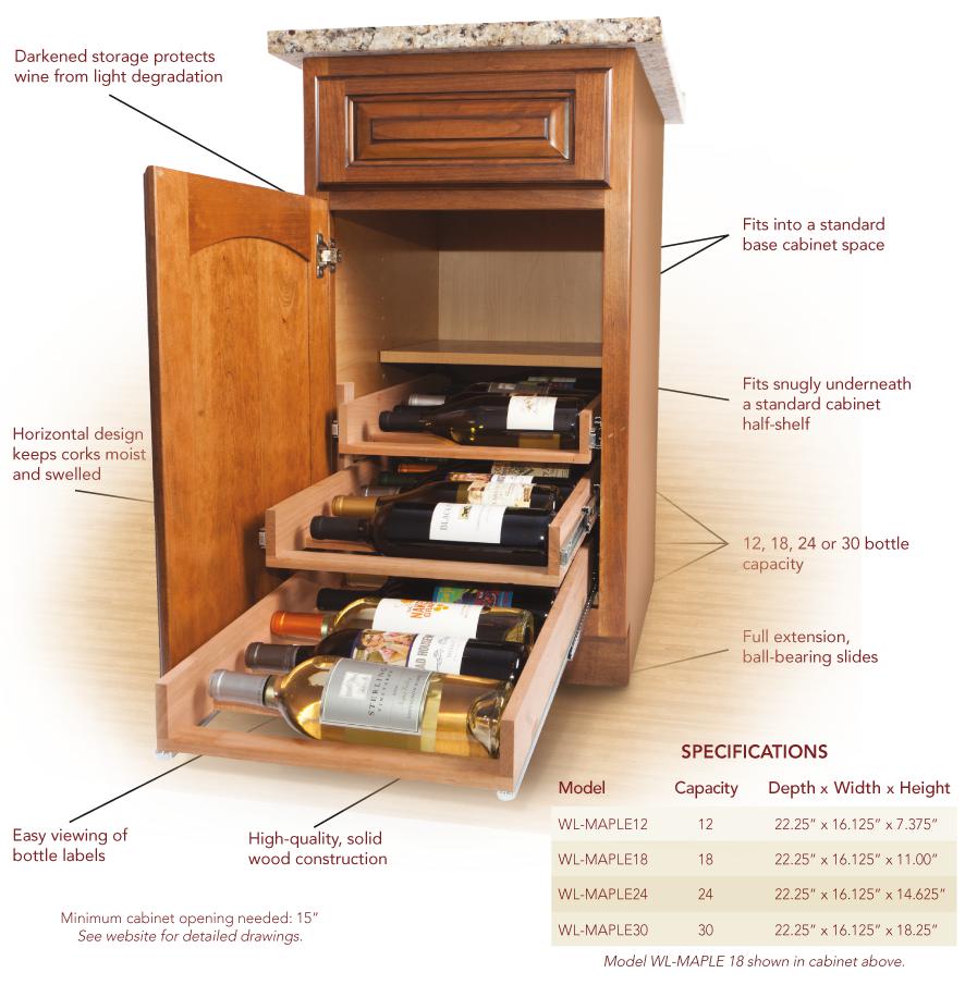 Wine Bottle & Can Pull-Out Storage-DirectCabinets.com