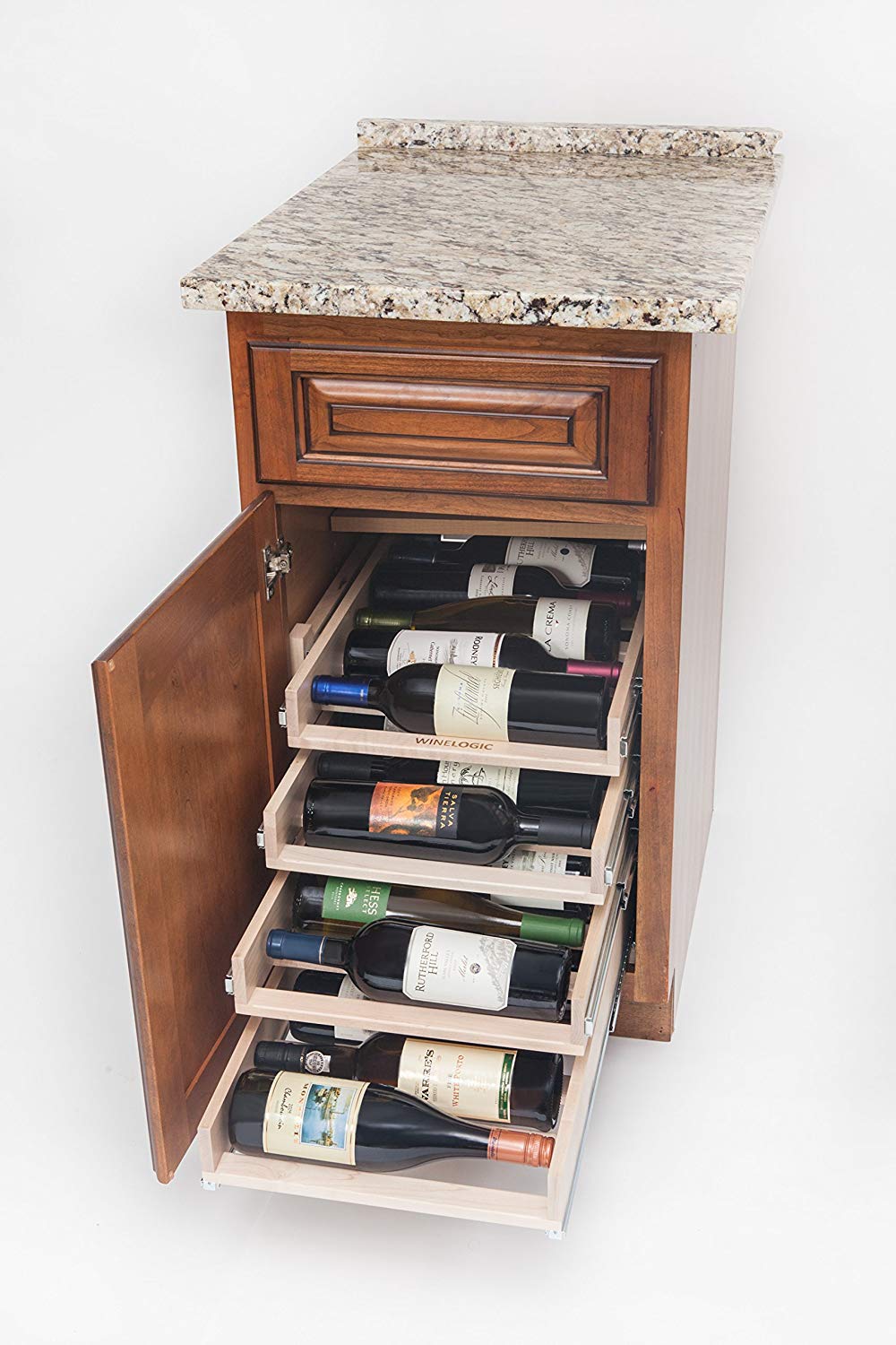 Wine Bottle & Can Pull-Out Storage-DirectCabinets.com