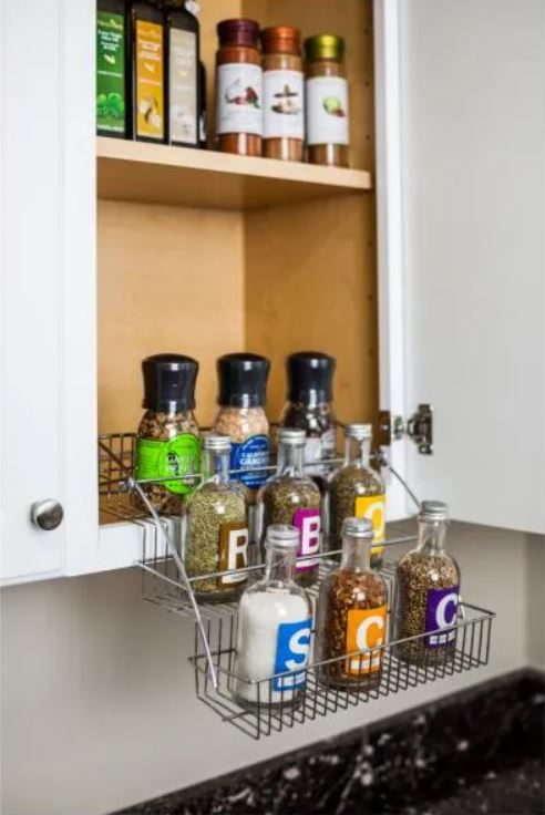 Spice Rack, Tiered Shelf Organizer, 3-tier Spice Pantry, Kitchen