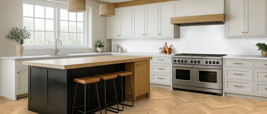 Quartz Promotion for the Budget Conscience customer like this MSI Quartz Calacatta Rusta a white quartz with a neutral brown, gold vein.