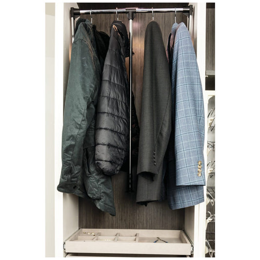 bring your clothes down to you with a wardrobe lift for your closet.