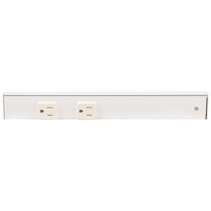Slim Angle Under Cabinet Outlet Power Strip | White Finish