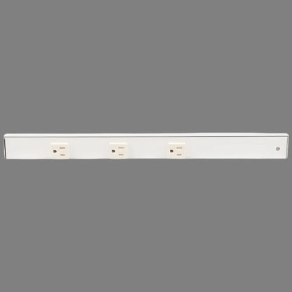 Slim Angle Under Cabinet Outlet Power Strip | White Finish