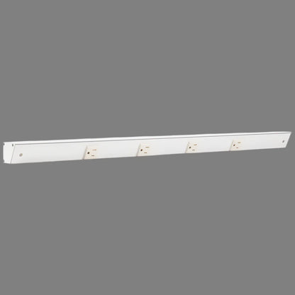 Slim Angle Under Cabinet Outlet Power Strip | White Finish