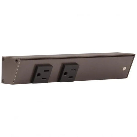 Slim Angle Under Cabinet Outlet Power Strip | Bronze Finish