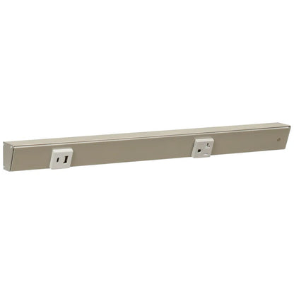 Under Cabinet Power Strip with USB Port & Outlets | Satin Nickel Finish