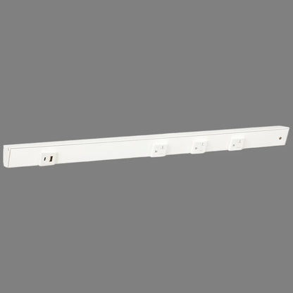 Under Cabinet Power Strip with USB Port & Outlets |  White Finish