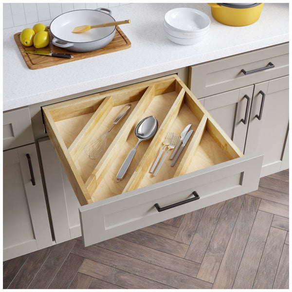 Utensil Drawer Organizer - Angled - Cardell Cabinetry
