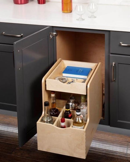 Bottle Organizer Rollout Drawer for Base Cabinets