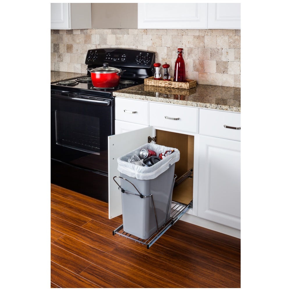 Bottom-Mount Trash Can Pullout –