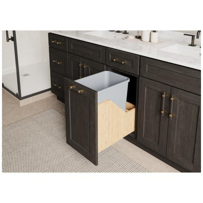 Door-Mounted Vanity Trash Can Pullout