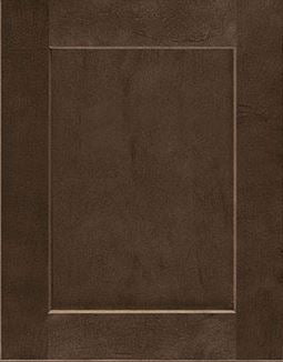 Mantra Cabinets, Classic Bark brown stained shaker sample door.