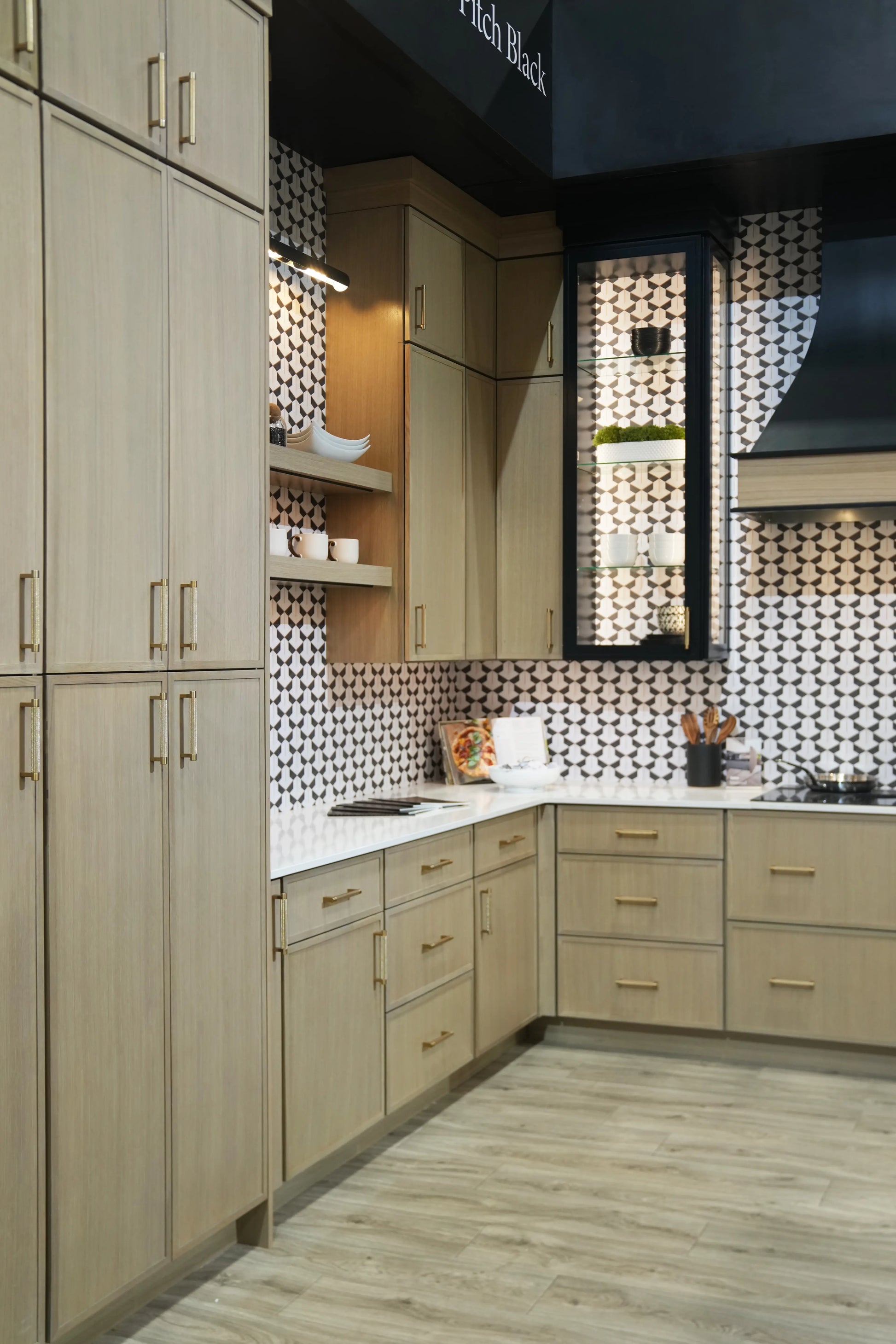 Fabuwood Dessert Oak Luna Kitchen at KBIS show