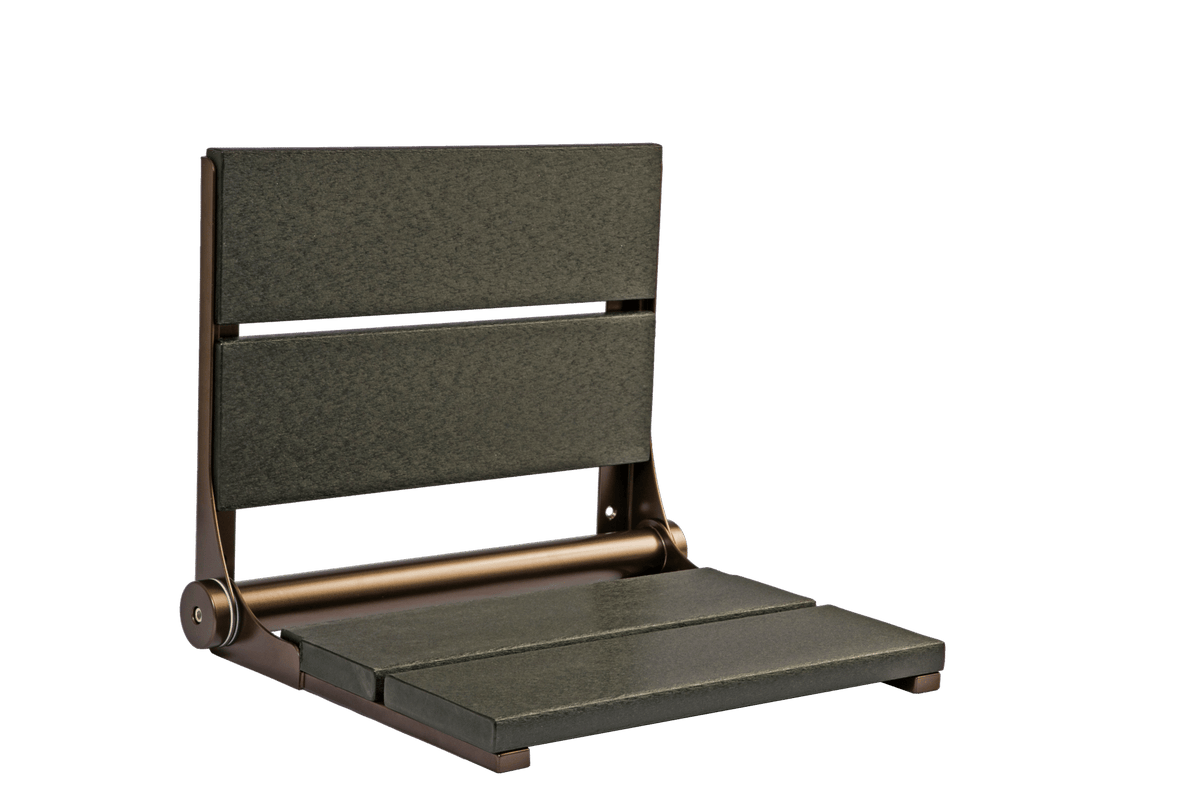 18" Shower Seat with Bronze Frame