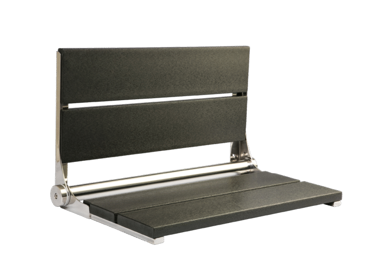 26" Shower Seat with Polished Frame