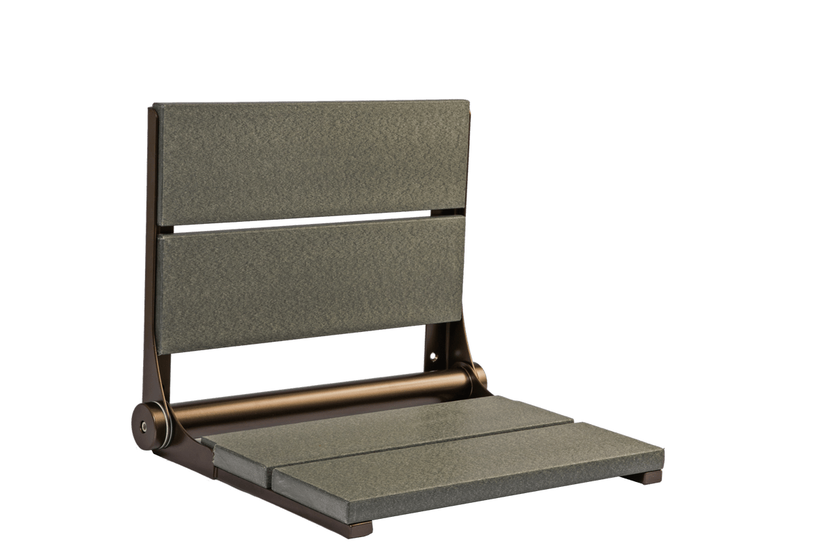 18" Shower Seat with Bronze Frame