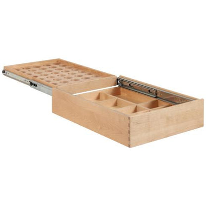 Wood 2-Tiered Drawer Organizer Storage Kit