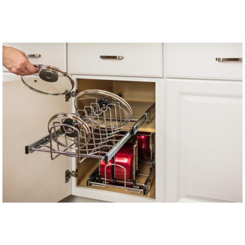 Pot & Pan Lid Pull-Out Organizer for Base Cabinets