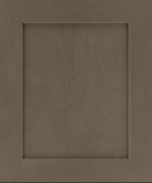 Mantra Cabinets, Omni Beachwood light brown/gray stained shaker sample door.