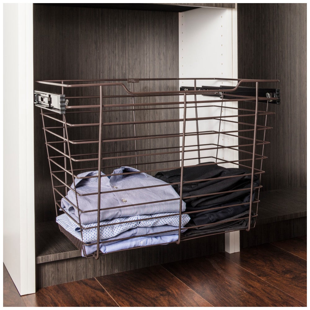 Hardware Resources 11" Height Closet Pullout Basket-DirectCabinets