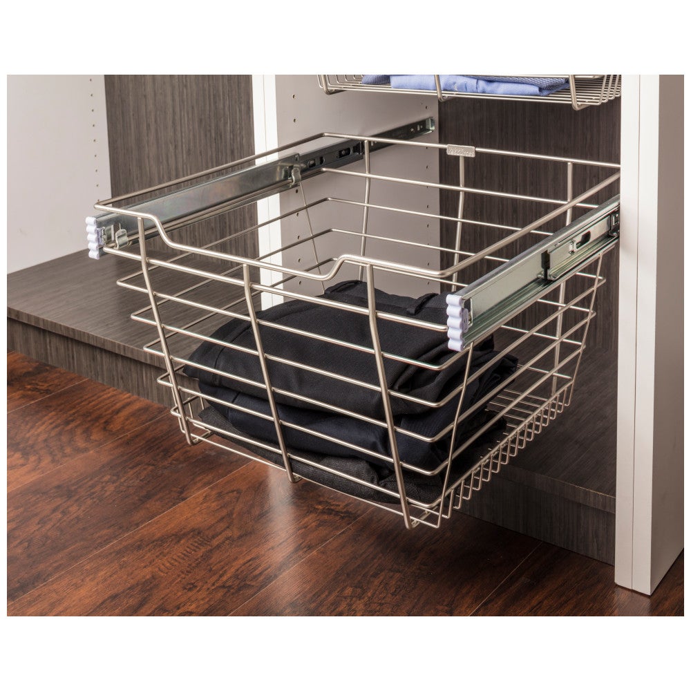 Hardware Resources 11" Height Closet Pullout Basket-DirectCabinets