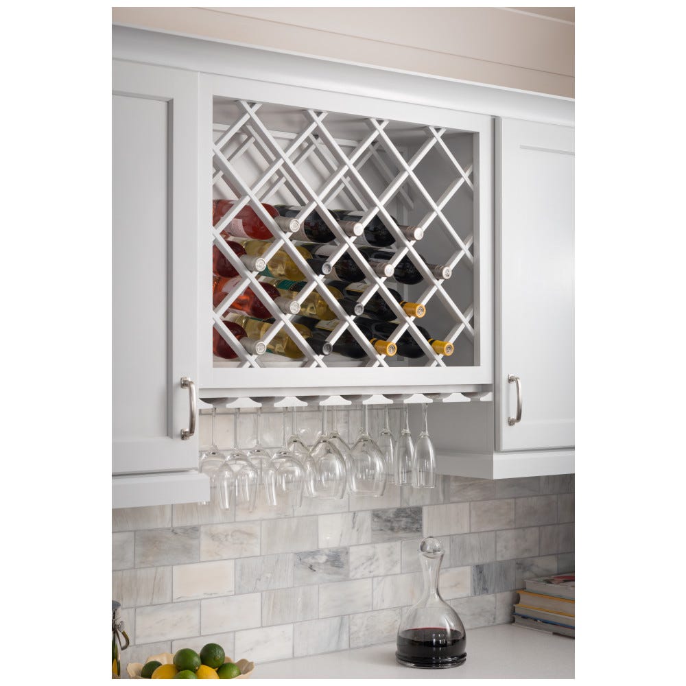 Wood wine glass rack under cabinet hot sale