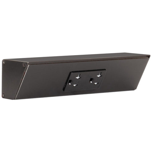 Tamper Resistant  Angle Under Cabinet Outlet Power Strip | Black Finish