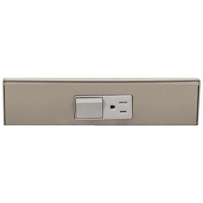 9" Tamper Resistant Single Outlet & Switch Under Cabinet Power Strip
