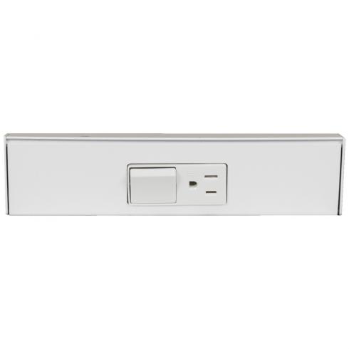 9" Tamper Resistant Single Outlet & Switch Under Cabinet Power Strip