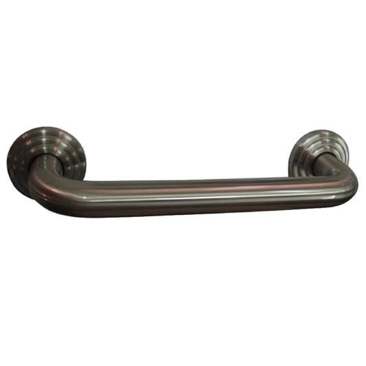 Restoration 12" Brass Decorative Grab Bar in Brushed Nickel  